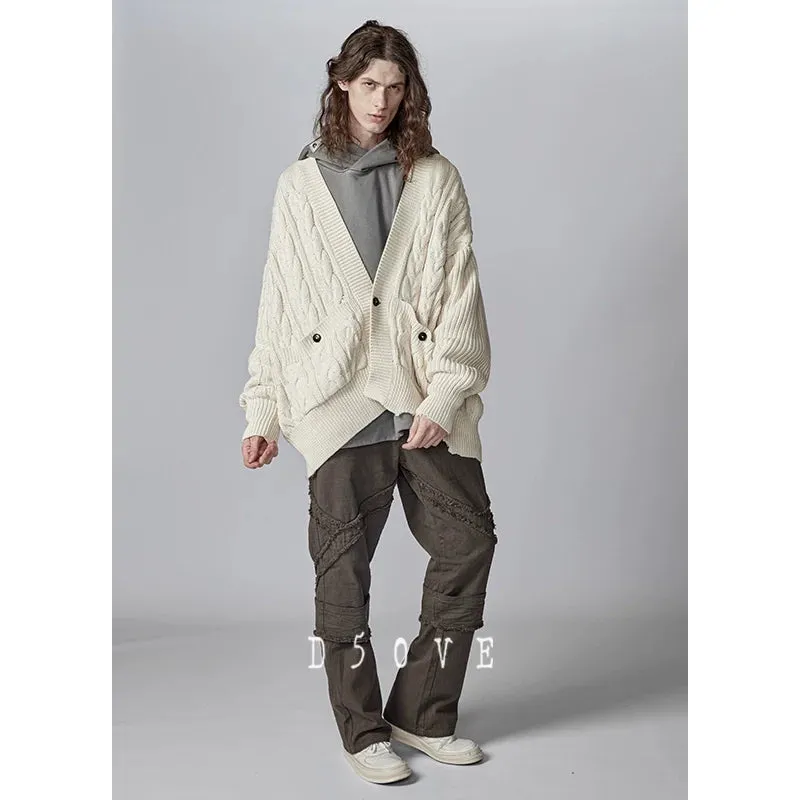 Oversized Cable Knit Cardigan