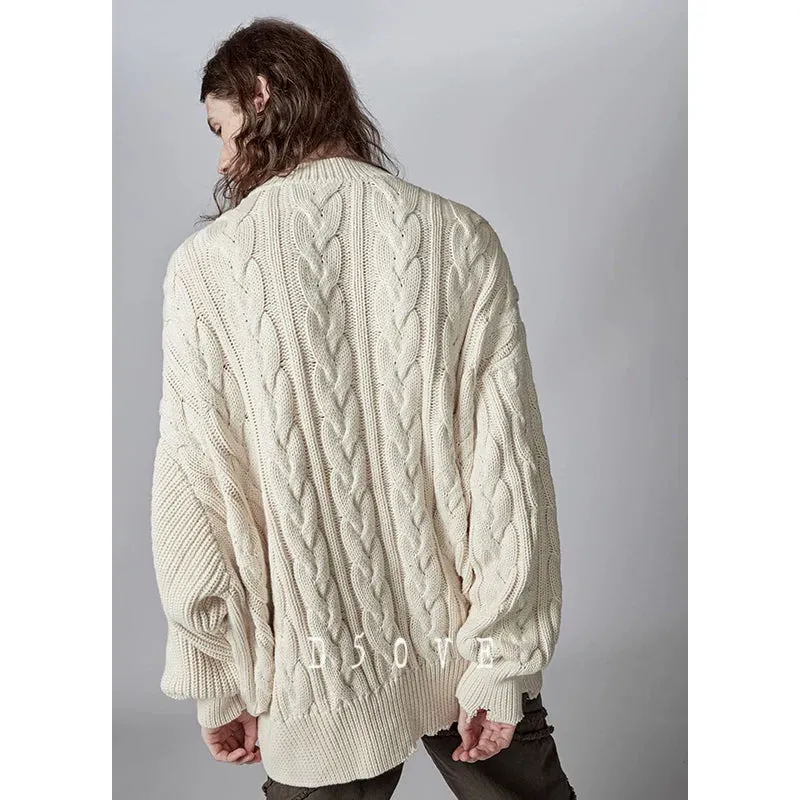 Oversized Cable Knit Cardigan