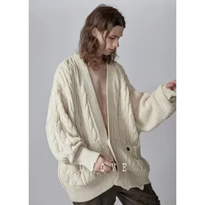 Oversized Cable Knit Cardigan