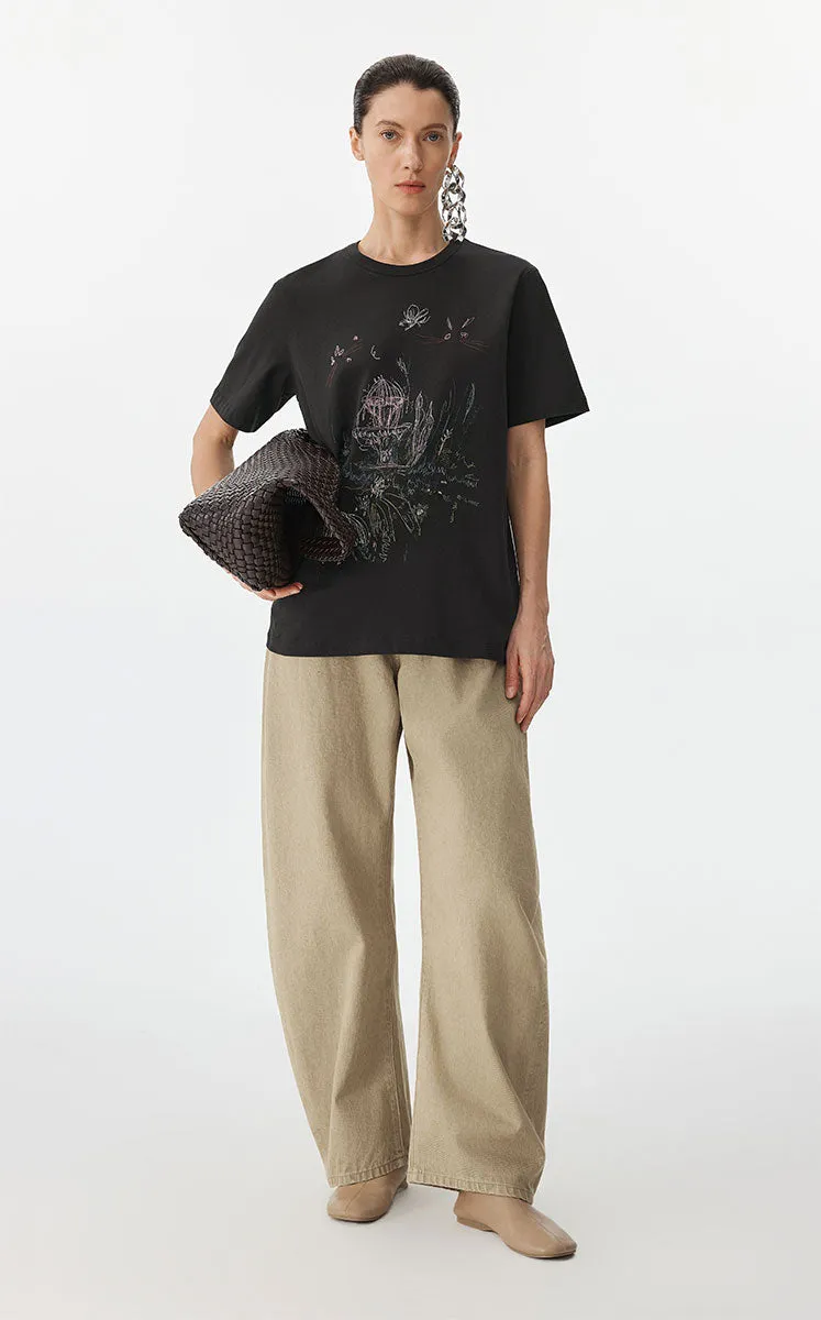Pants / JNBY Cuffed Banana-Leg Jeans