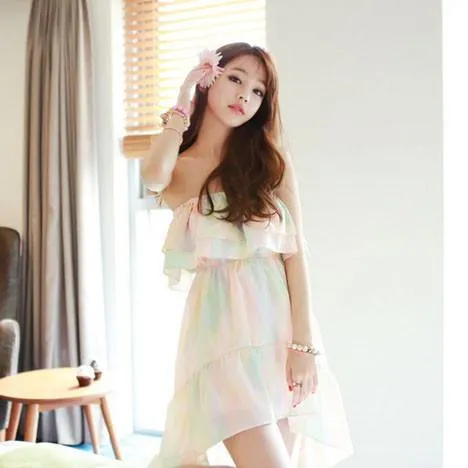 Pastel Chiffon Beach Dress SD02478