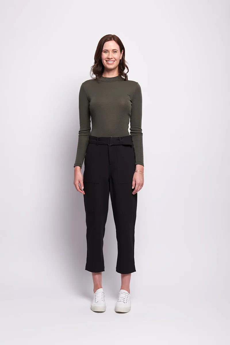 Patch Pocket Pant in Black