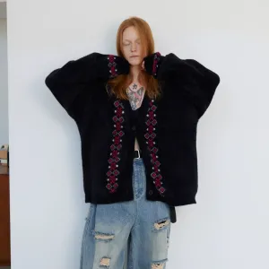 Patterned Wool Cardigan