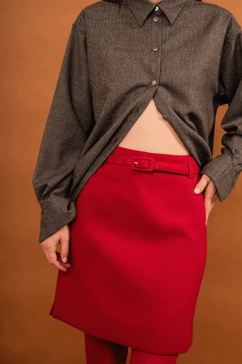Penny Sage Anita Skirt - Scarlet