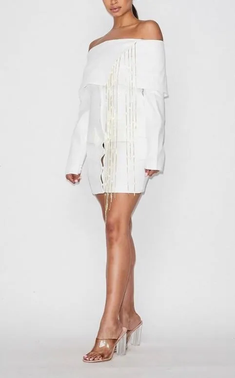 Perfection Off The Shoulder Jewel Dress