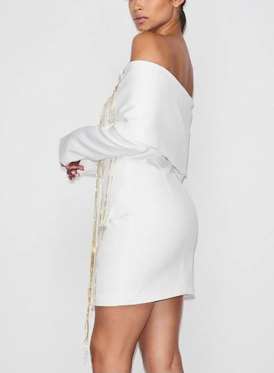 Perfection Off The Shoulder Jewel Dress