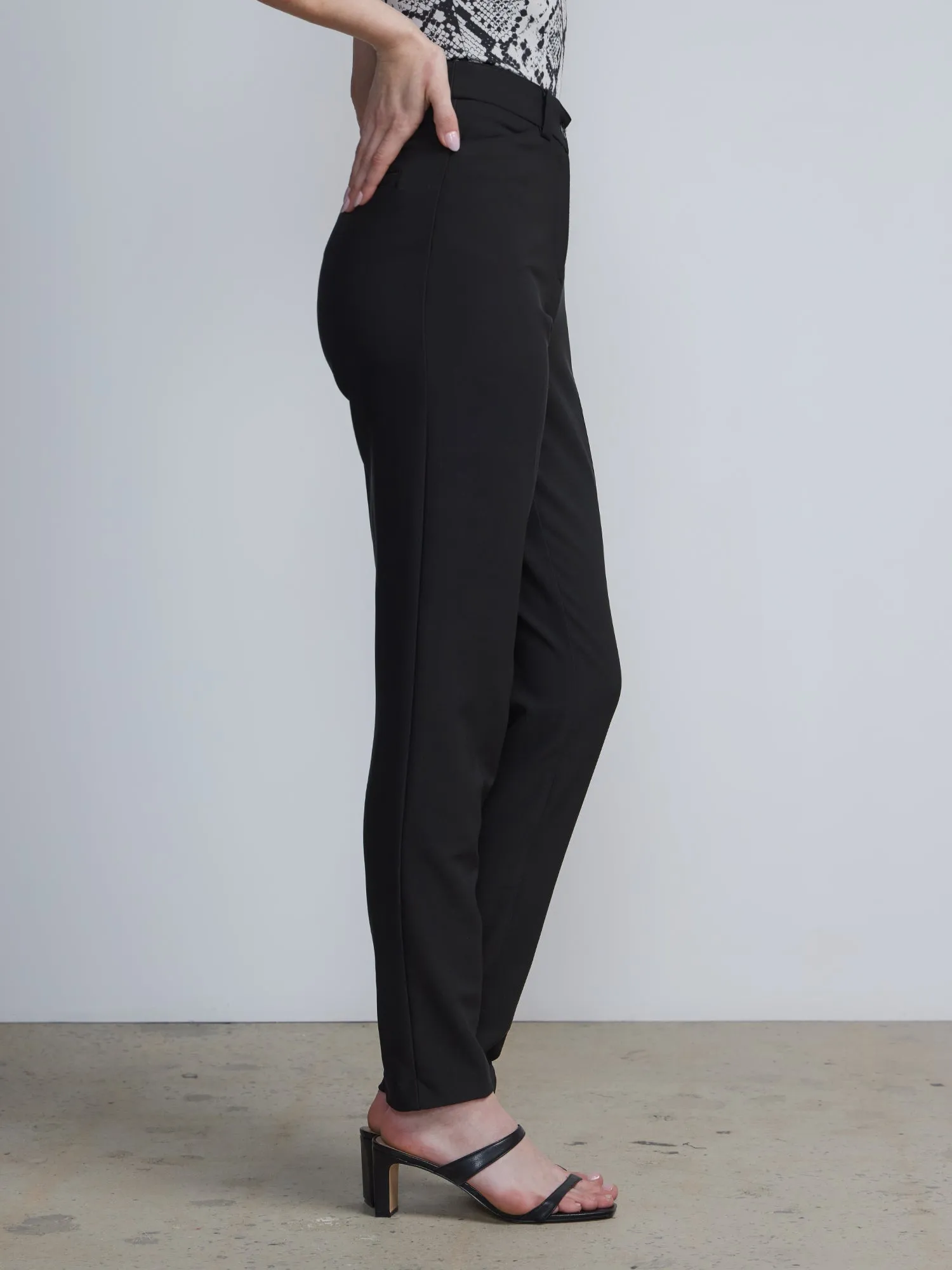 Petite High-Waisted Slim-Leg Pant - Premium Stretch
