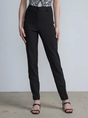 Petite High-Waisted Slim-Leg Pant - Premium Stretch