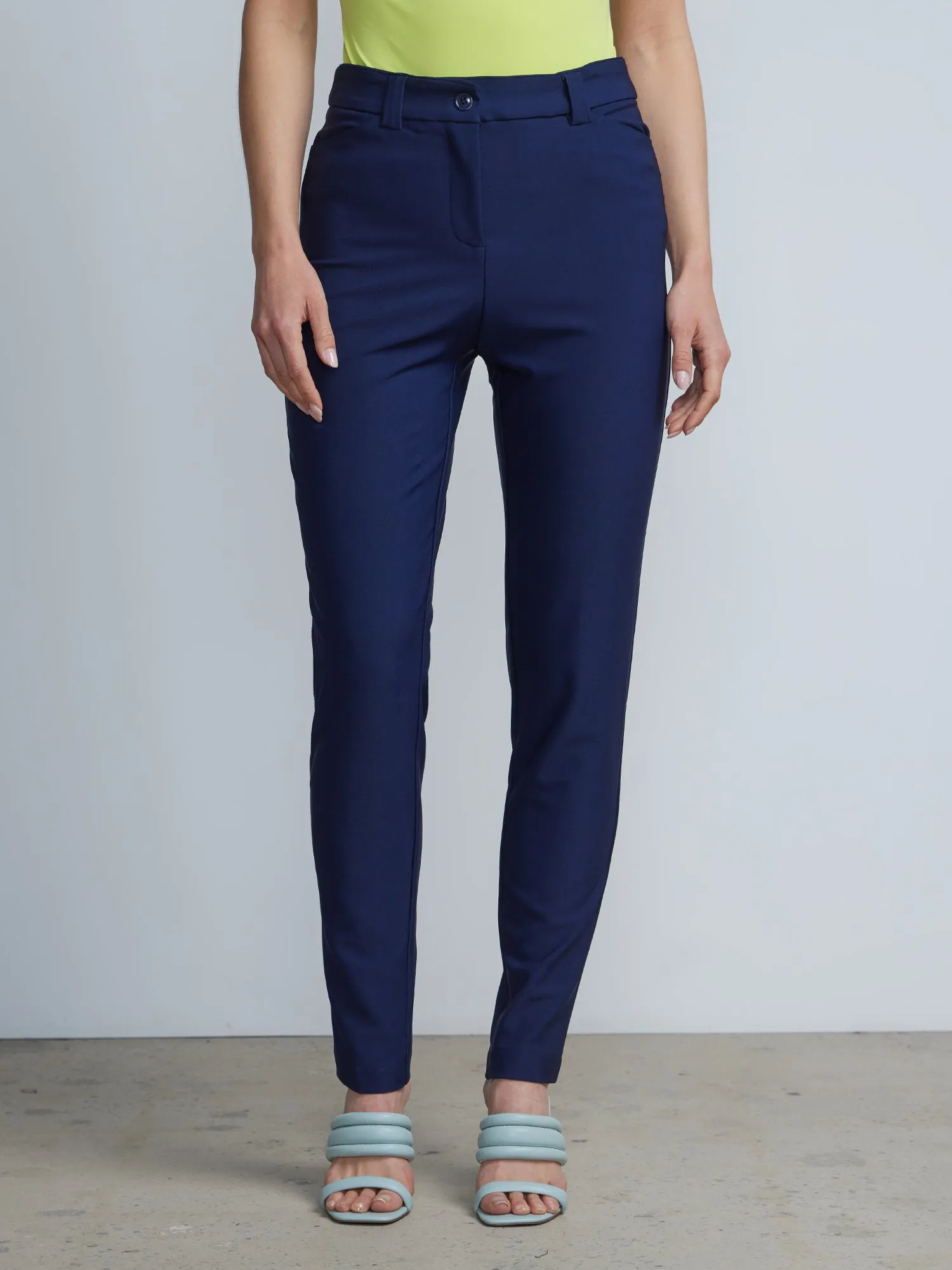 Petite High-Waisted Slim-Leg Pant - Premium Stretch