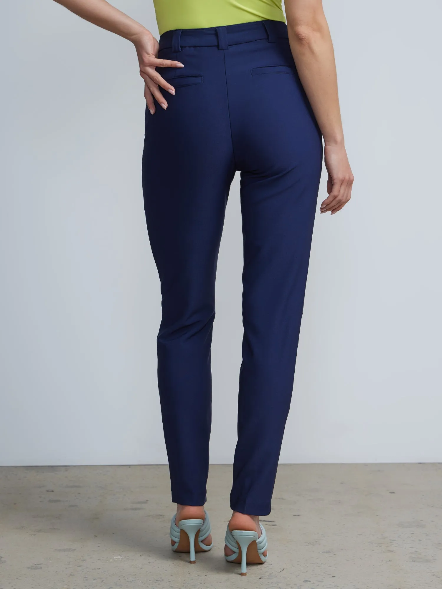 Petite High-Waisted Slim-Leg Pant - Premium Stretch