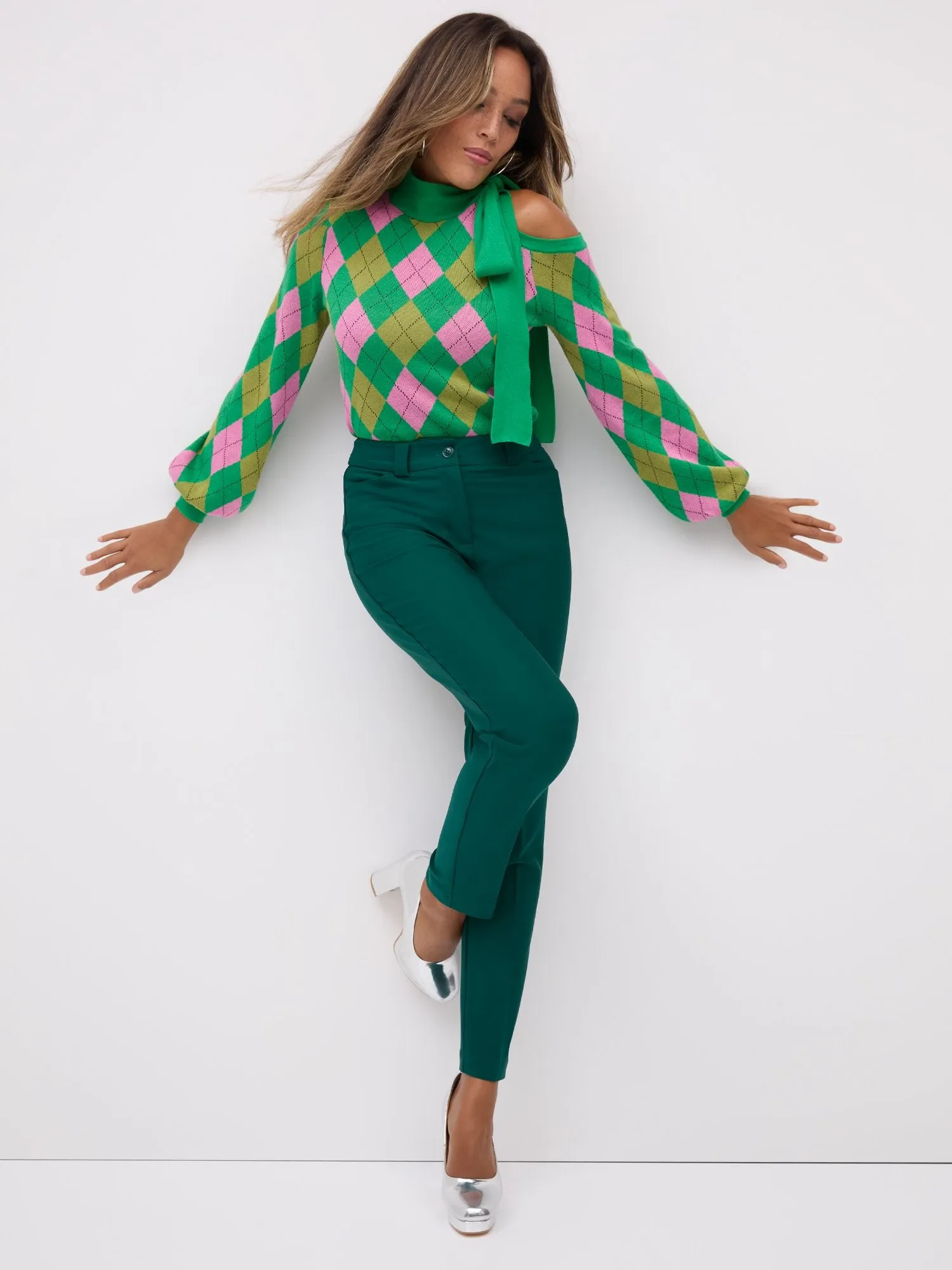 Petite High-Waisted Slim-Leg Pant - Premium Stretch