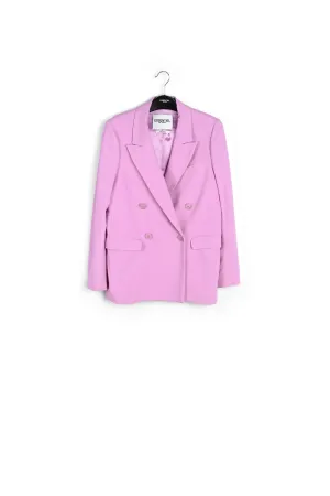 Pink oversized double-breasted blazer