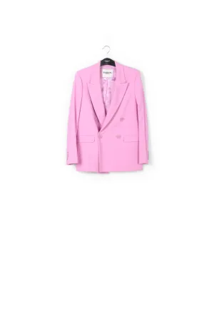 Pink oversized double-breasted blazer
