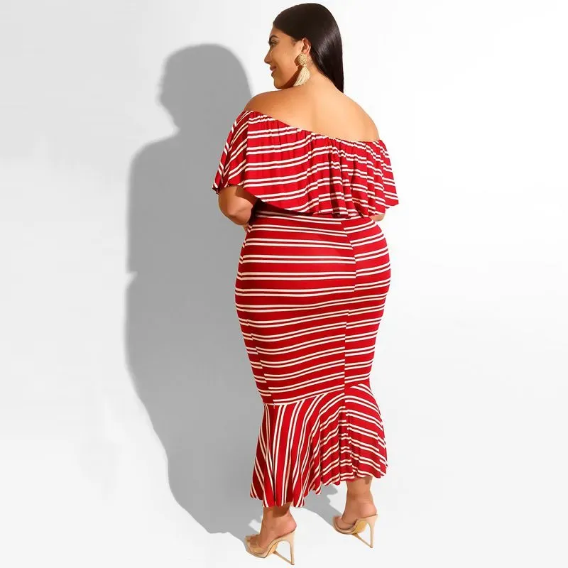Plus Size Off The Shoulder Dress