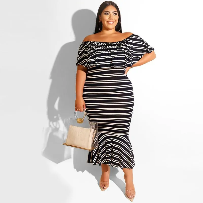Plus Size Off The Shoulder Dress