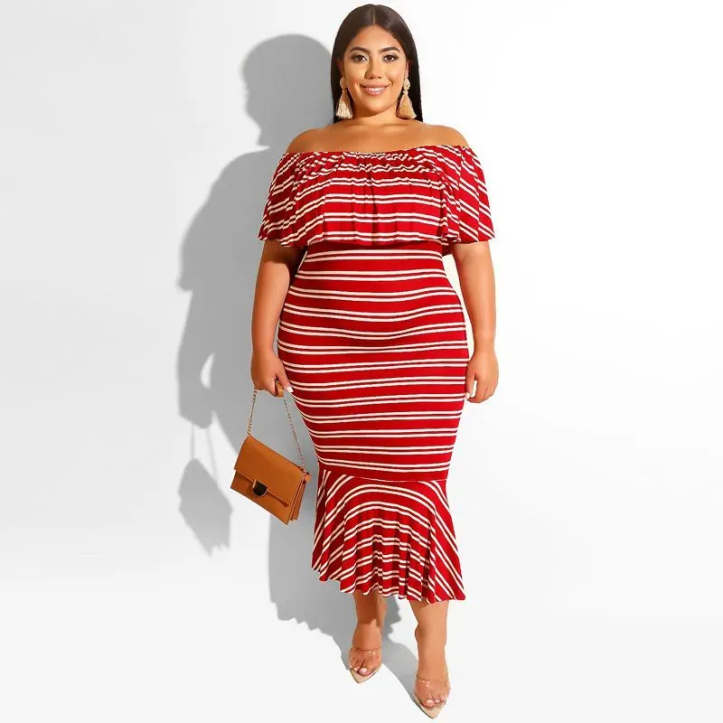 Plus Size Off The Shoulder Dress