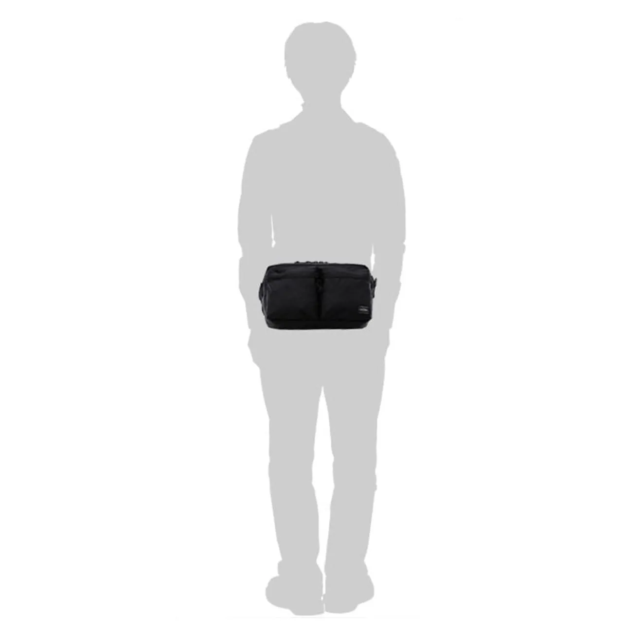 Porter-Yoshida and Co Force 2-Way Waist Bag Black