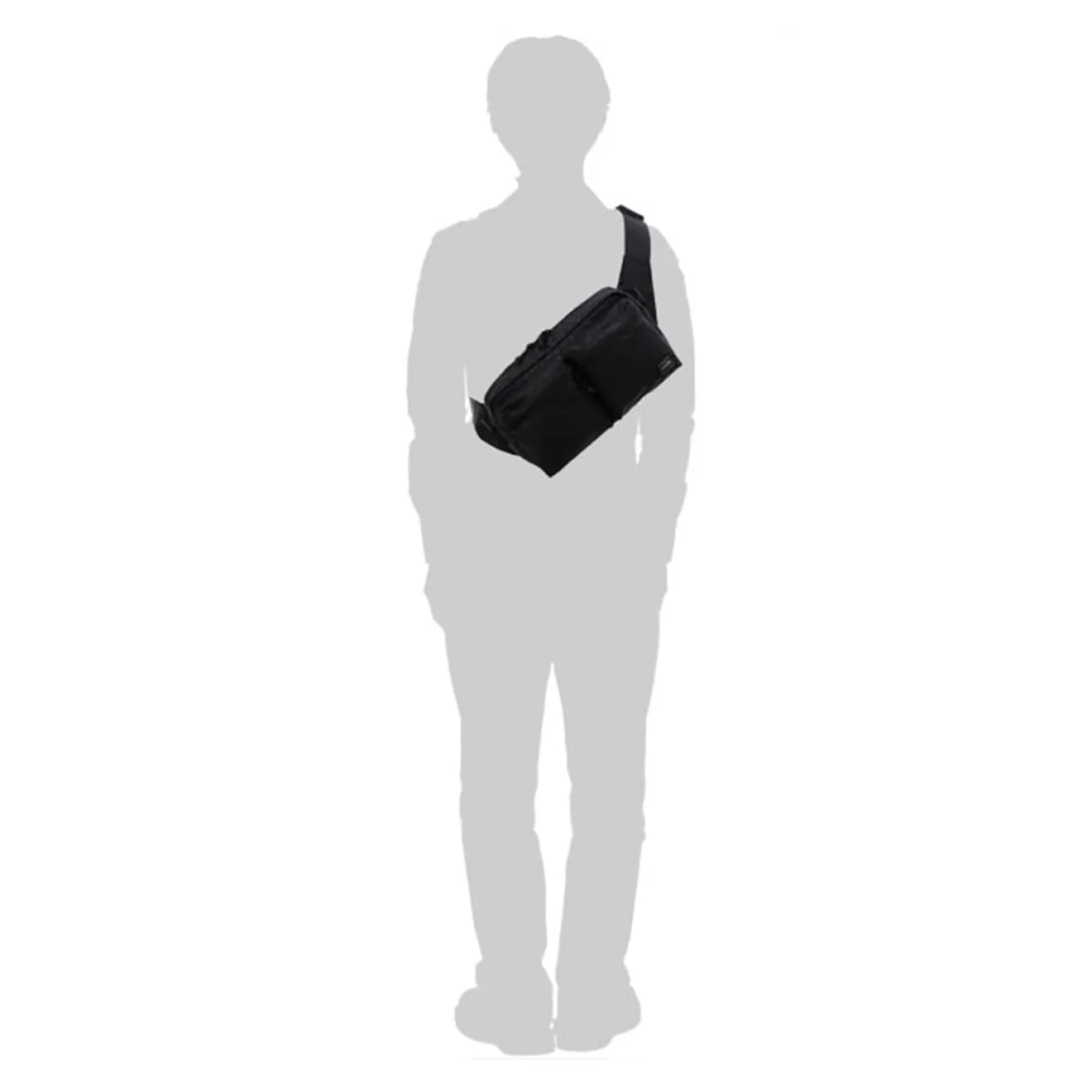 Porter-Yoshida and Co Force 2-Way Waist Bag Black