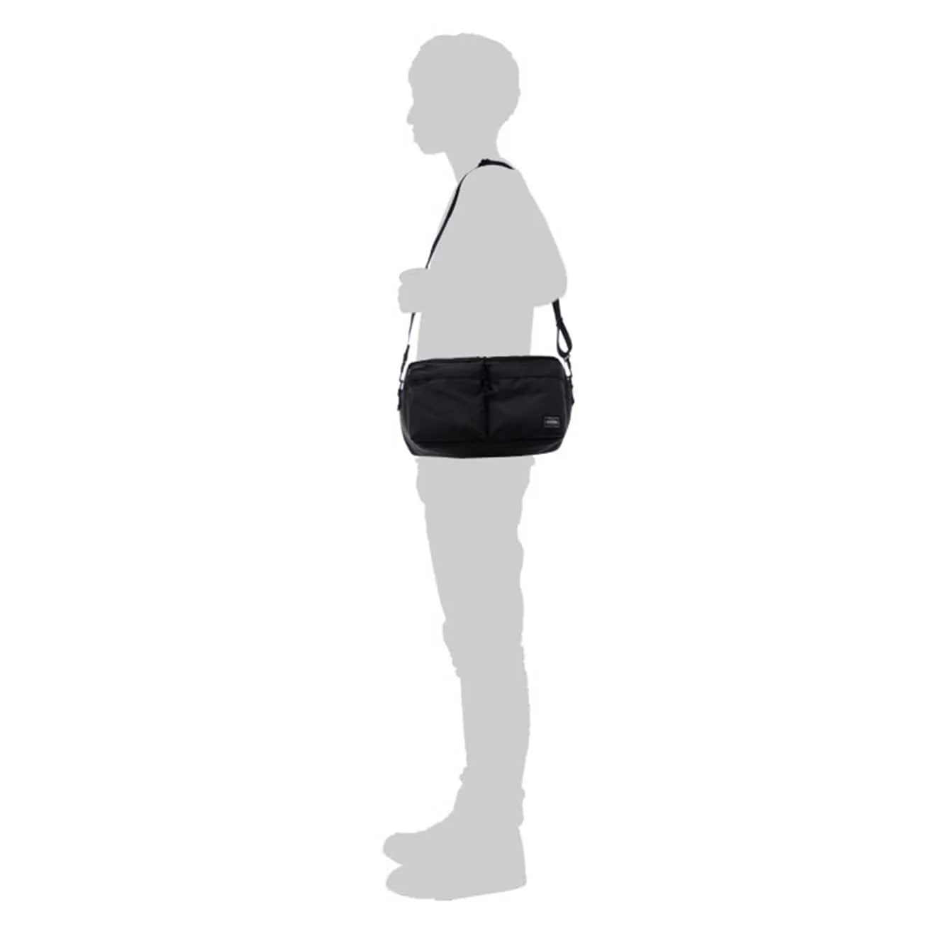 Porter-Yoshida and Co Force 2-Way Waist Bag Black