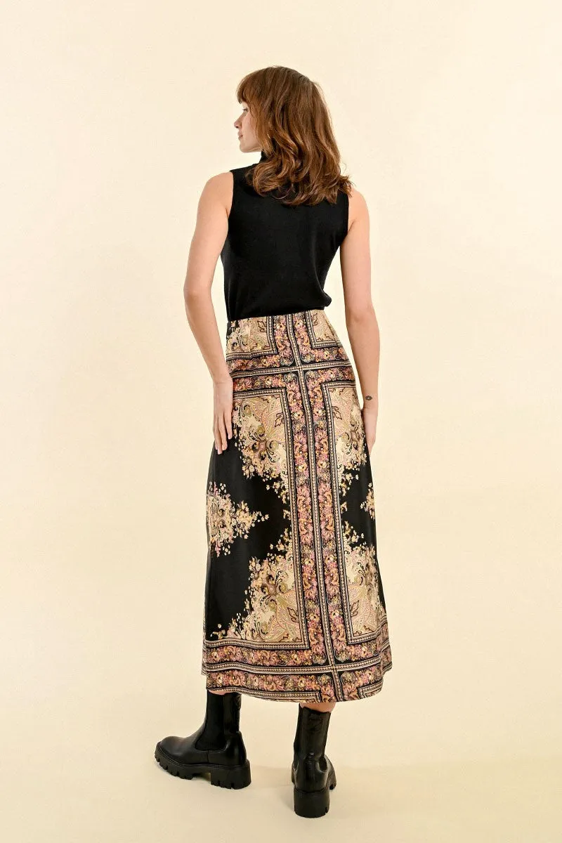 PRINTED MIDI SKIRT