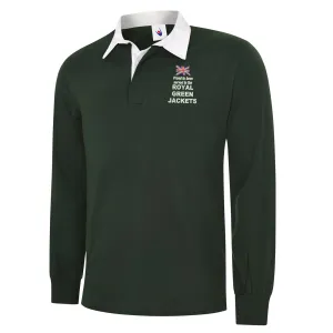 Proud to Have Served in The Royal Green Jackets Embroidered Long Sleeve Rugby Shirt