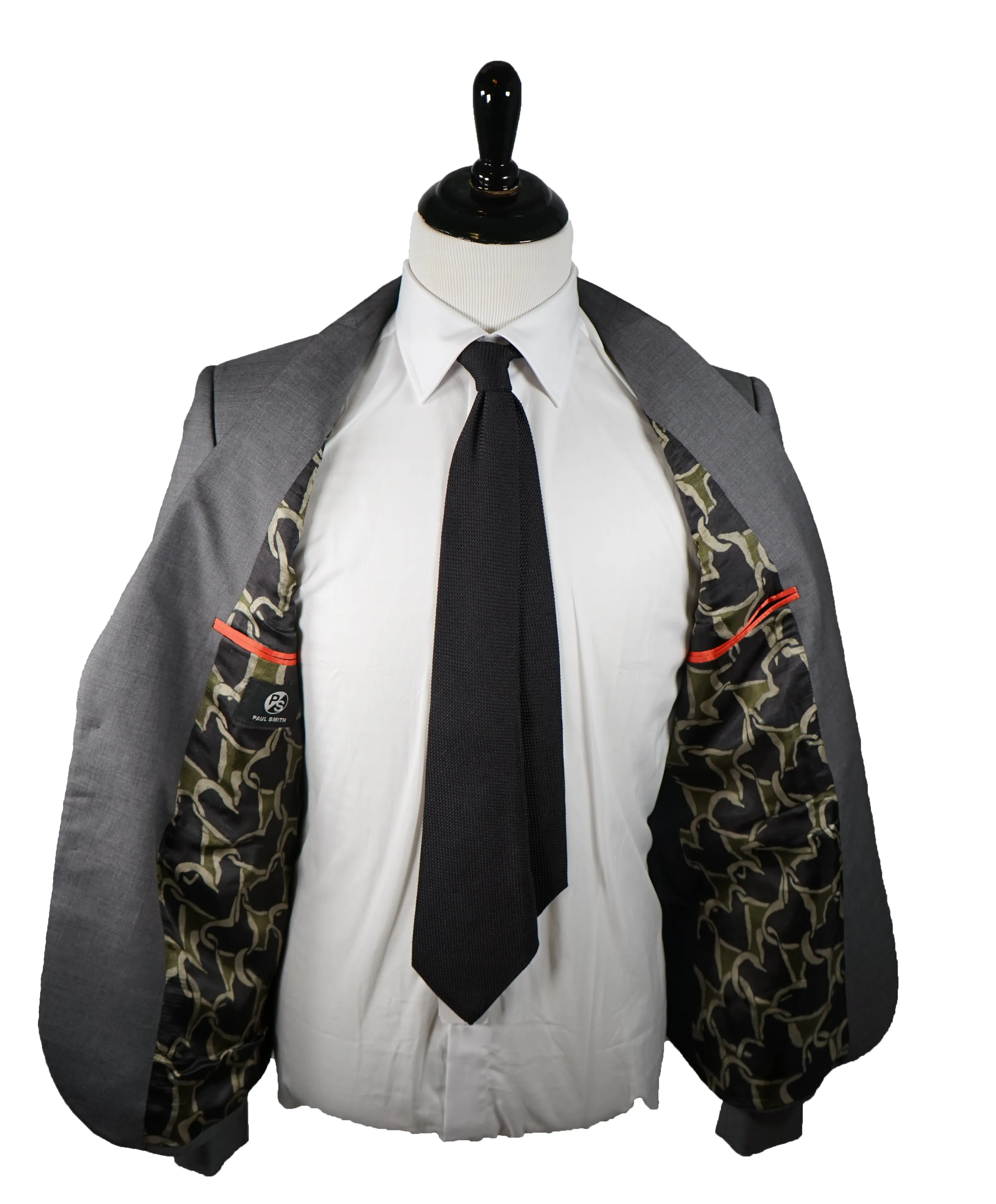 PS PAUL SMITH - Gray Skinny Lapel Modern Suit - 42R