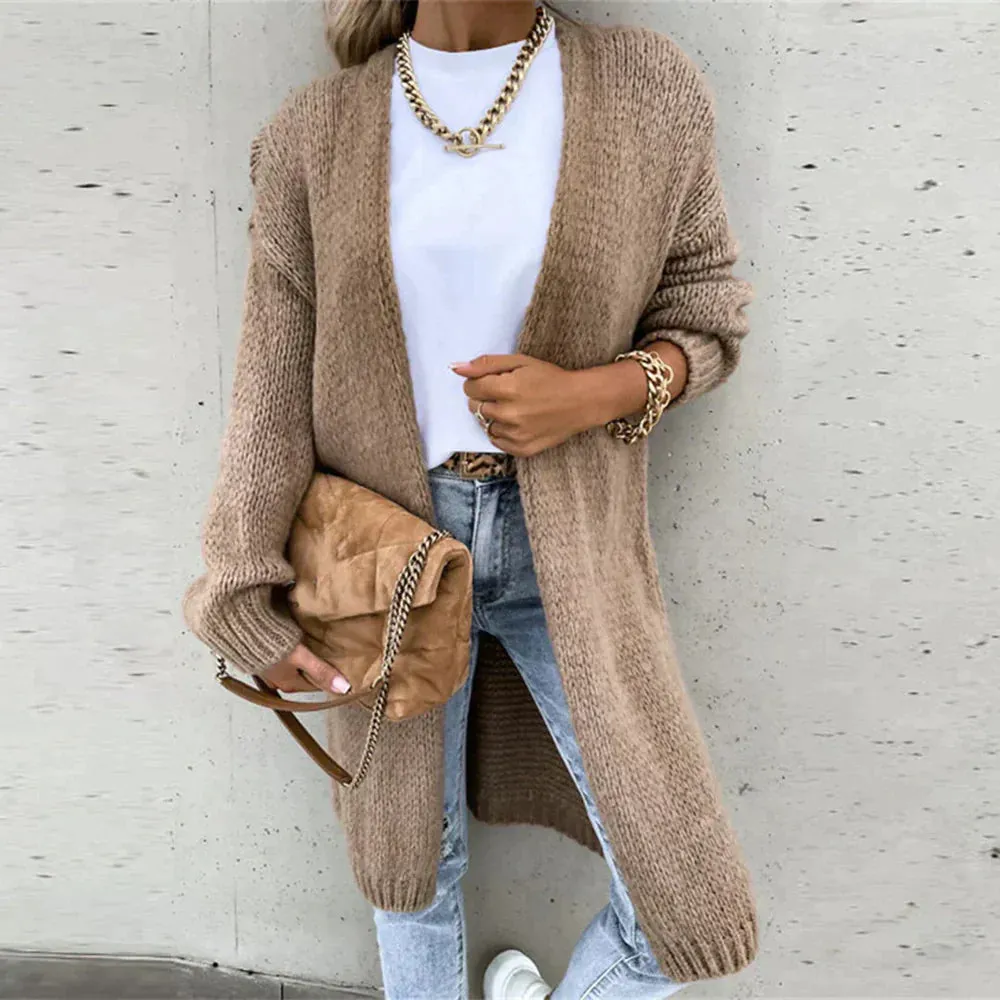 Pull cardigan long élégant pour femme