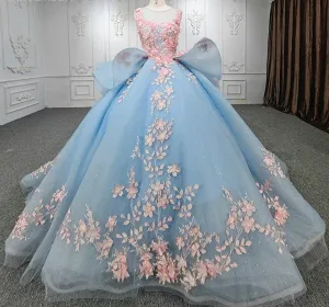 Quinceanera Flower Ball Gown Dresses