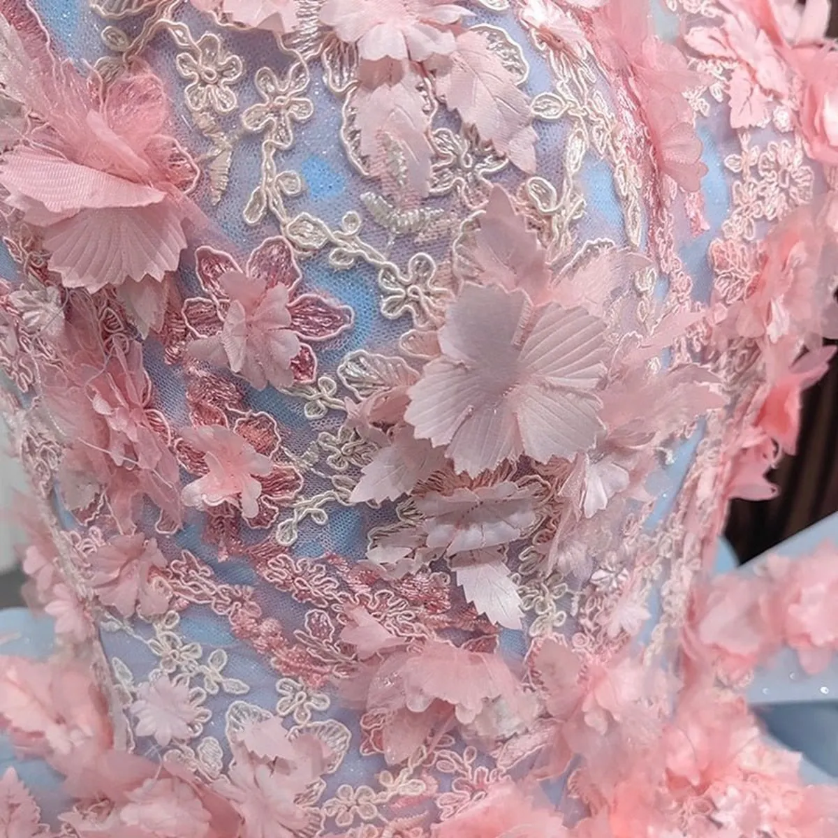 Quinceanera Flower Ball Gown Dresses