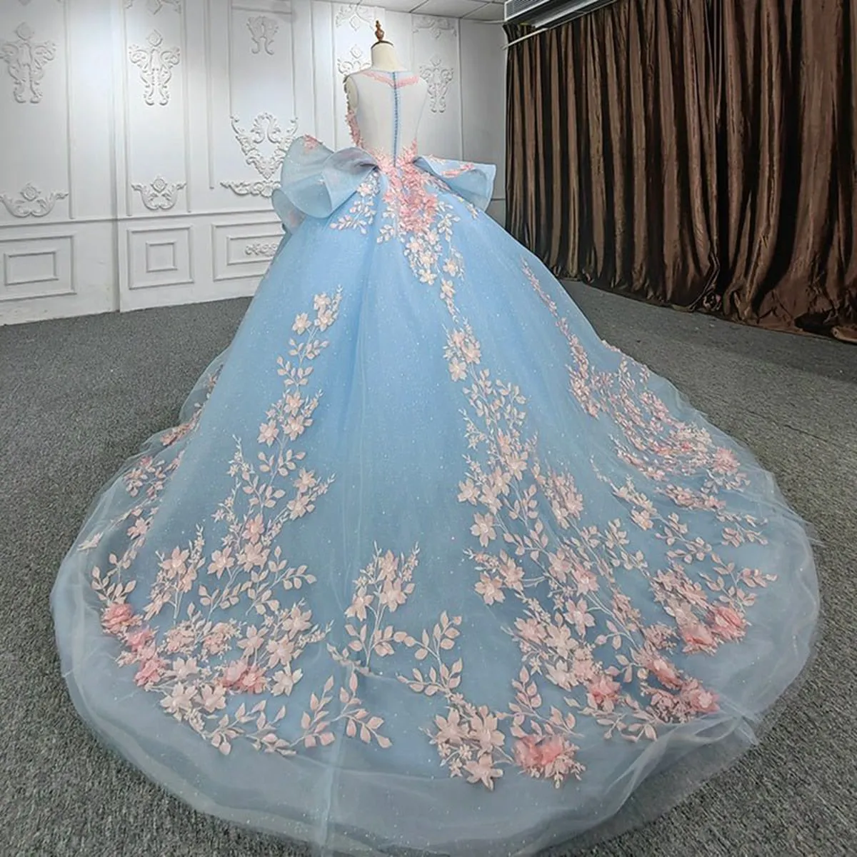 Quinceanera Flower Ball Gown Dresses