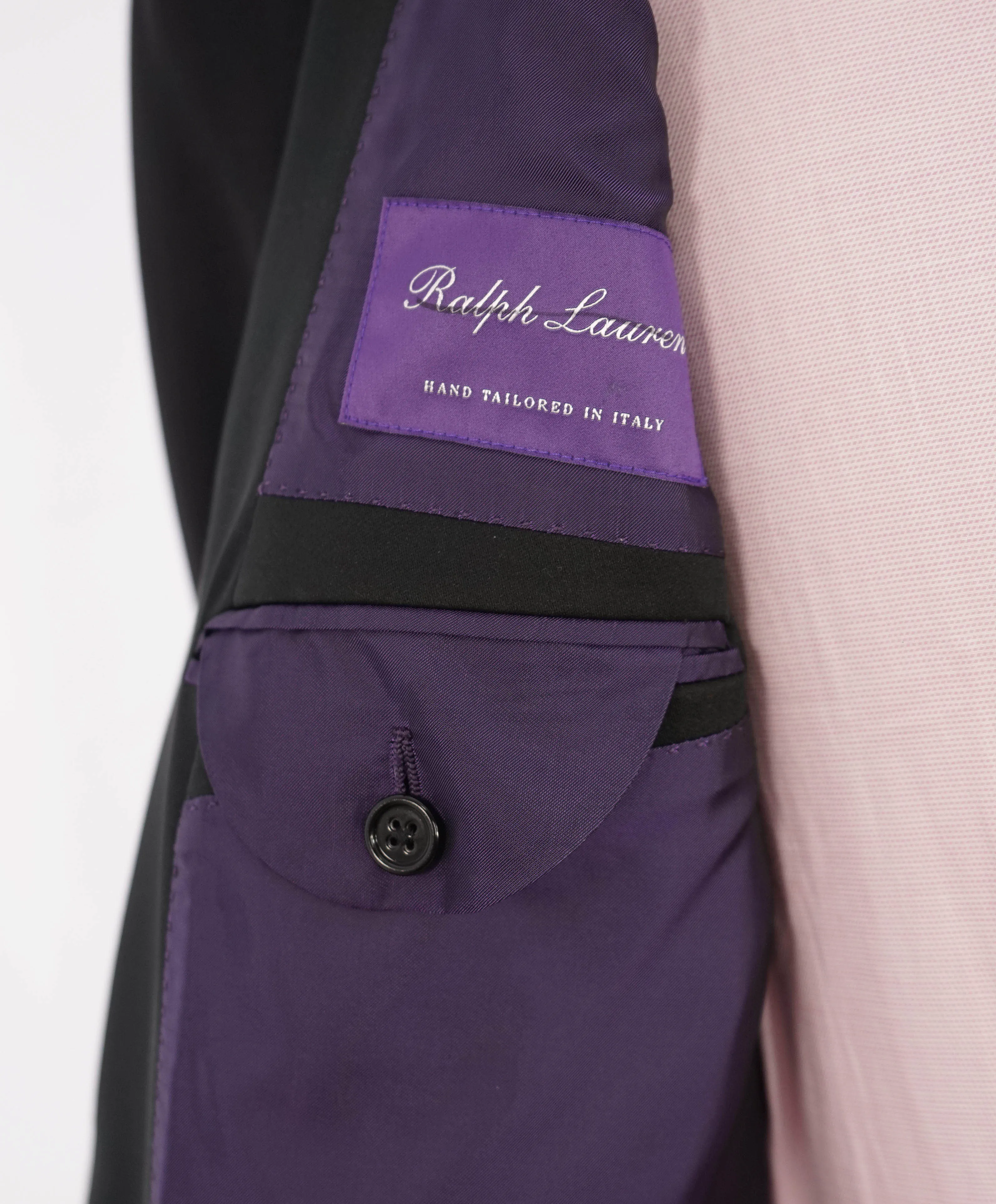 RALPH LAUREN PURPLE LABEL - Black HANDMADE Shawl Tuxedo - 42R