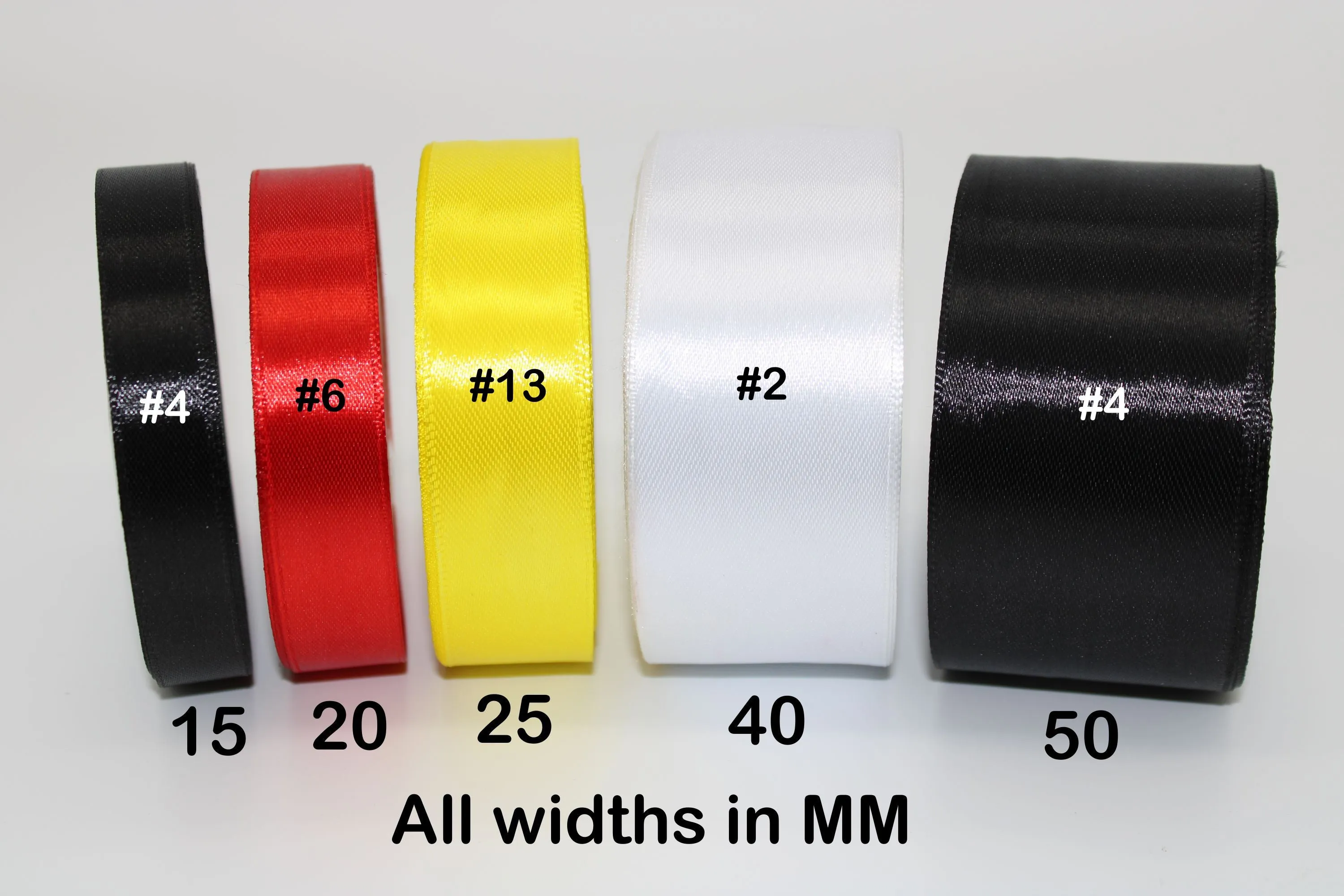 Red, 06 single face Ribbon available in 15, 20, 25, 40, and 50 mm for Ribbon Skirts, Shirts, Crafts, Weddings and gifts