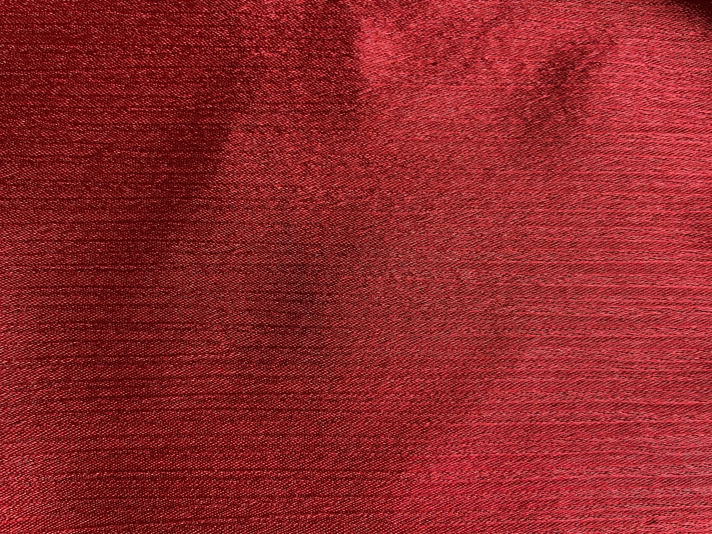 Red Ribbed Satin
