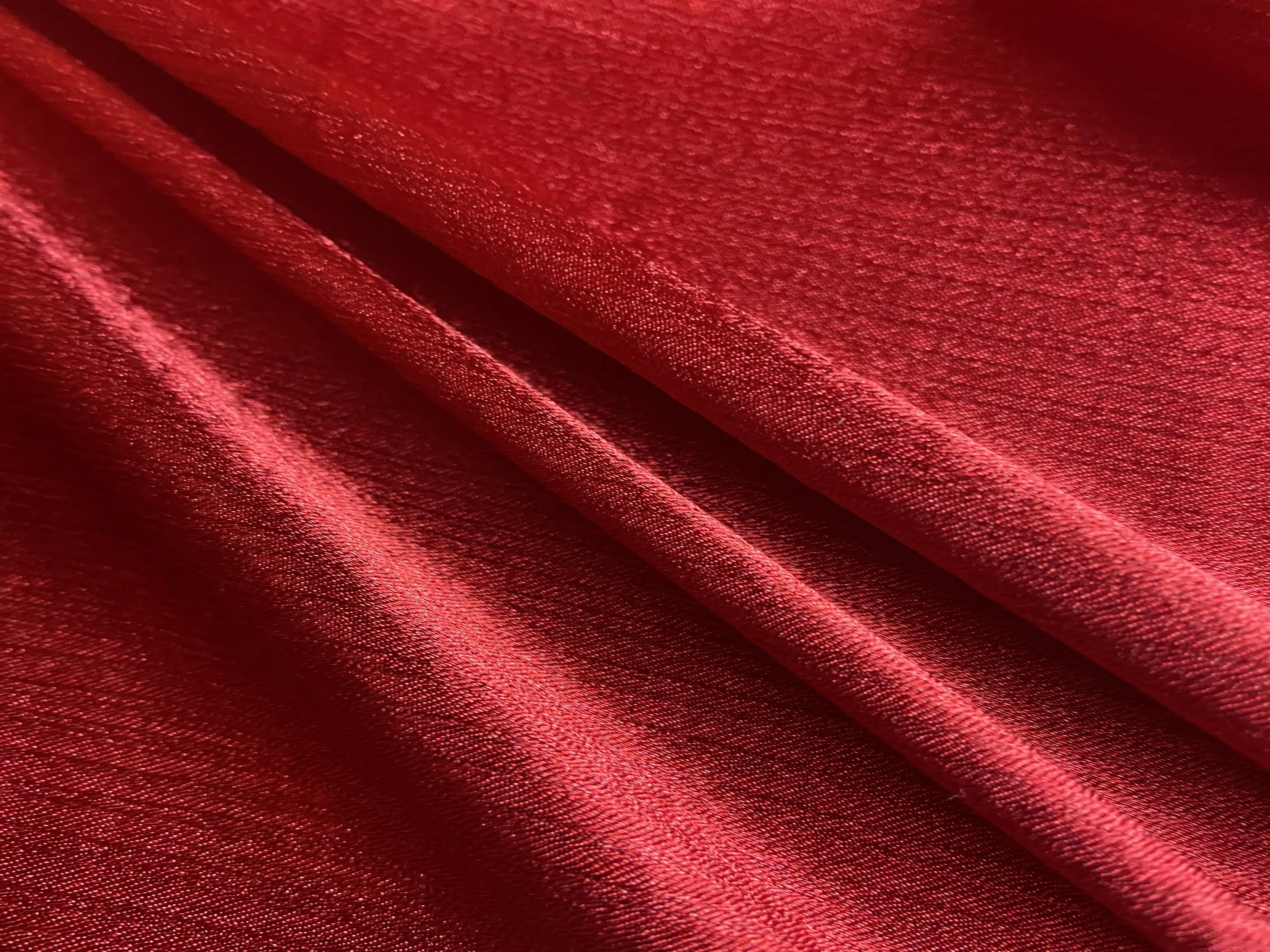 Red Ribbed Satin