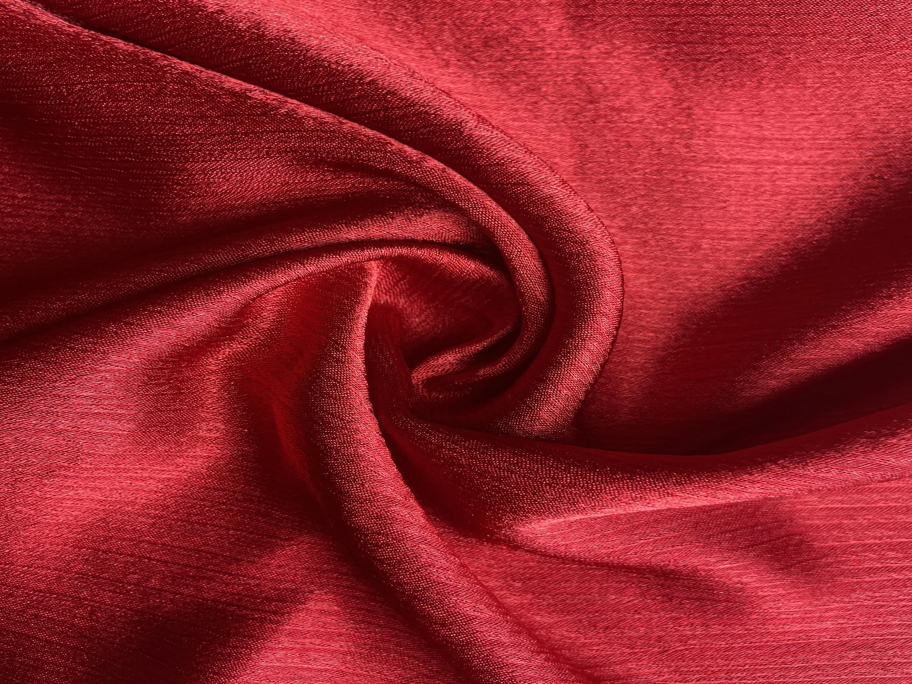 Red Ribbed Satin