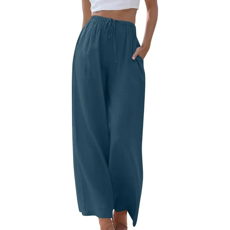 Reese - High Waisted Pants with Wide Legs