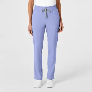 RENEW 5334 High Waist Slim Leg Scrub Pants Ceil Blue