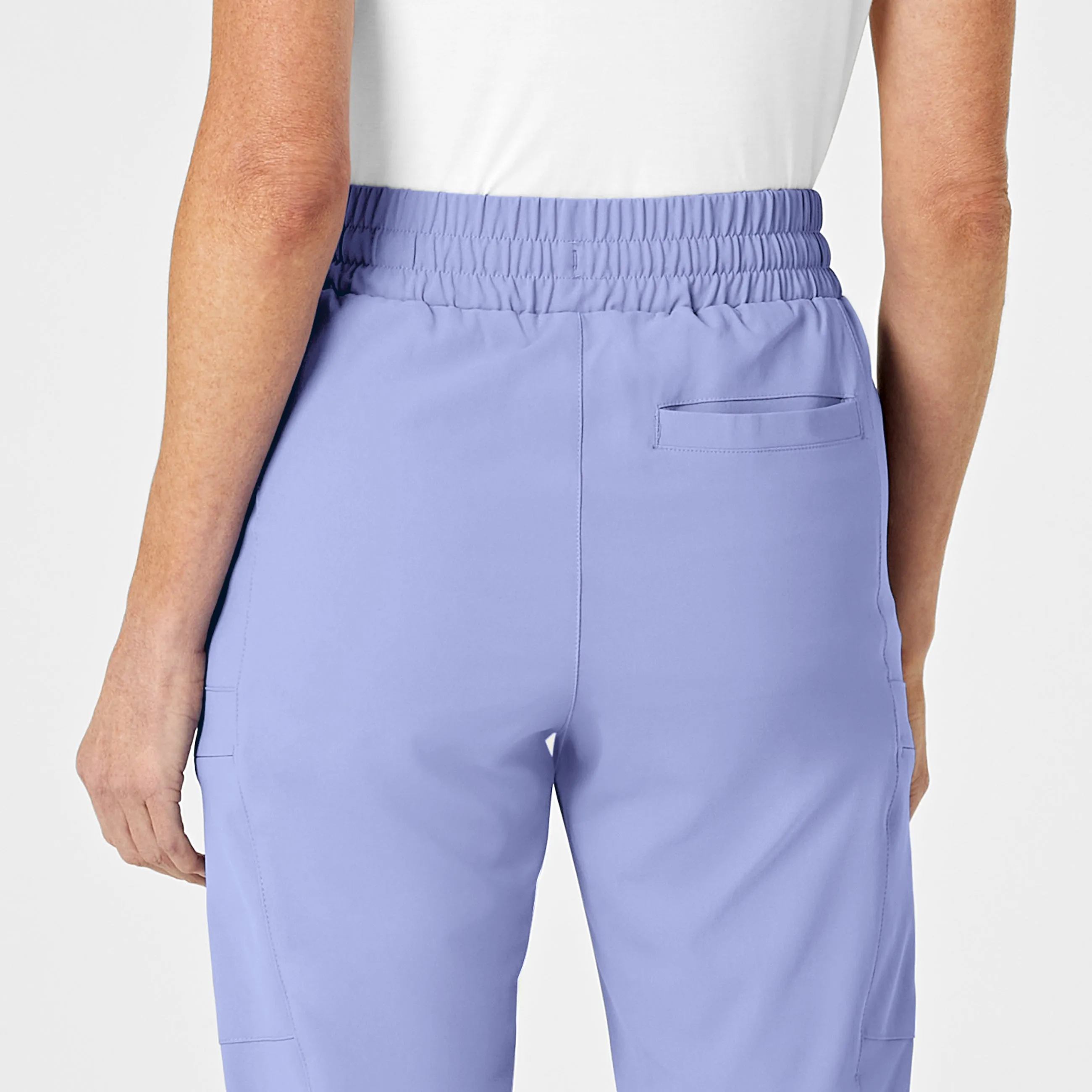 RENEW 5334 High Waist Slim Leg Scrub Pants Ceil Blue