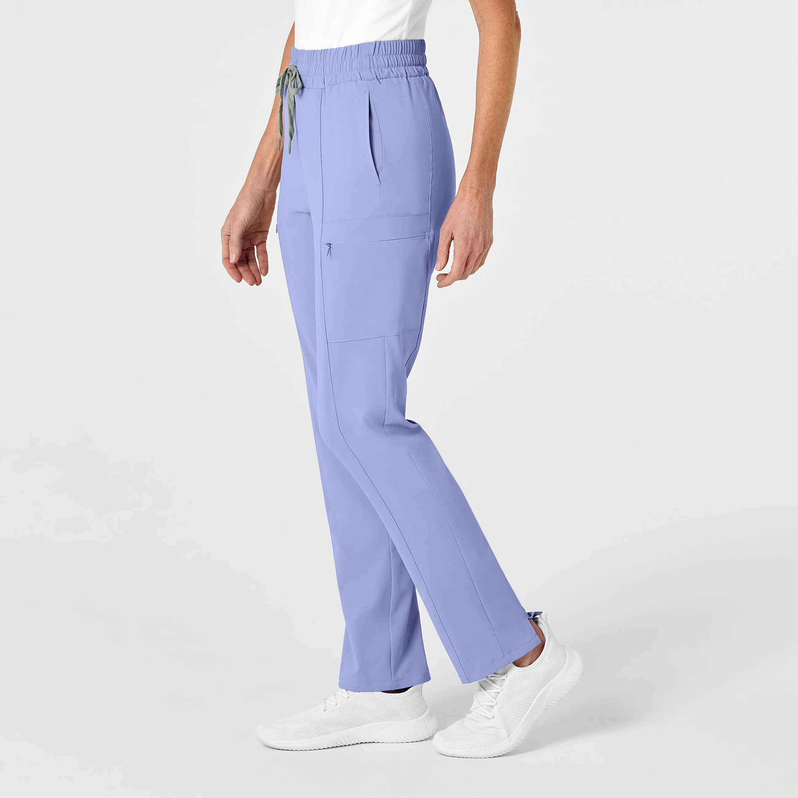 RENEW 5334 High Waist Slim Leg Scrub Pants Ceil Blue