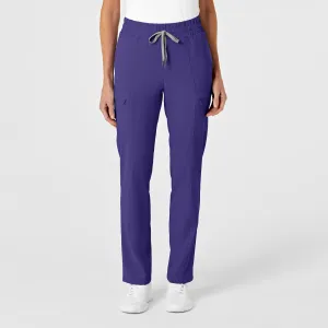 RENEW 5334 High Waist Slim Leg Scrub Pants Grape