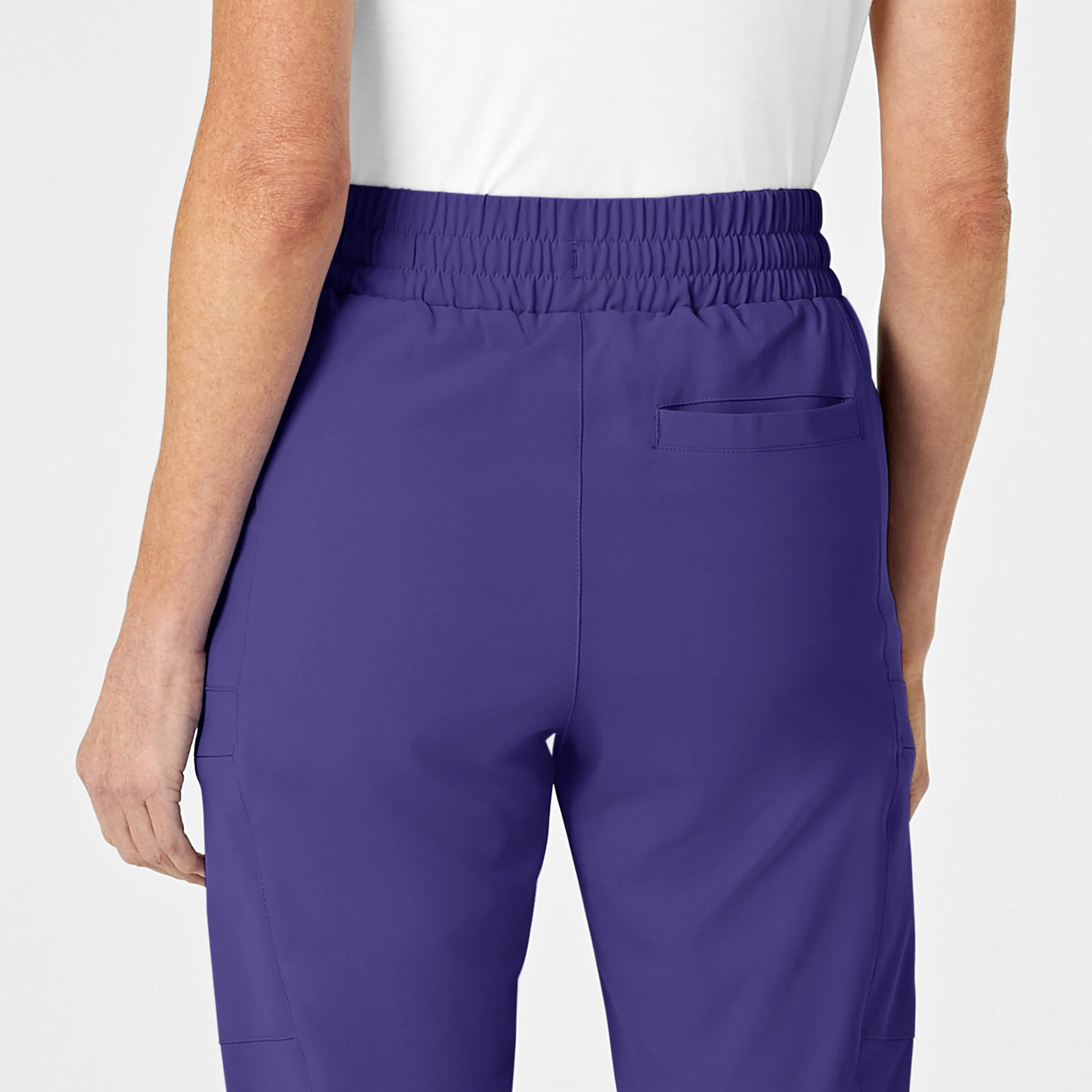 RENEW 5334 High Waist Slim Leg Scrub Pants Grape
