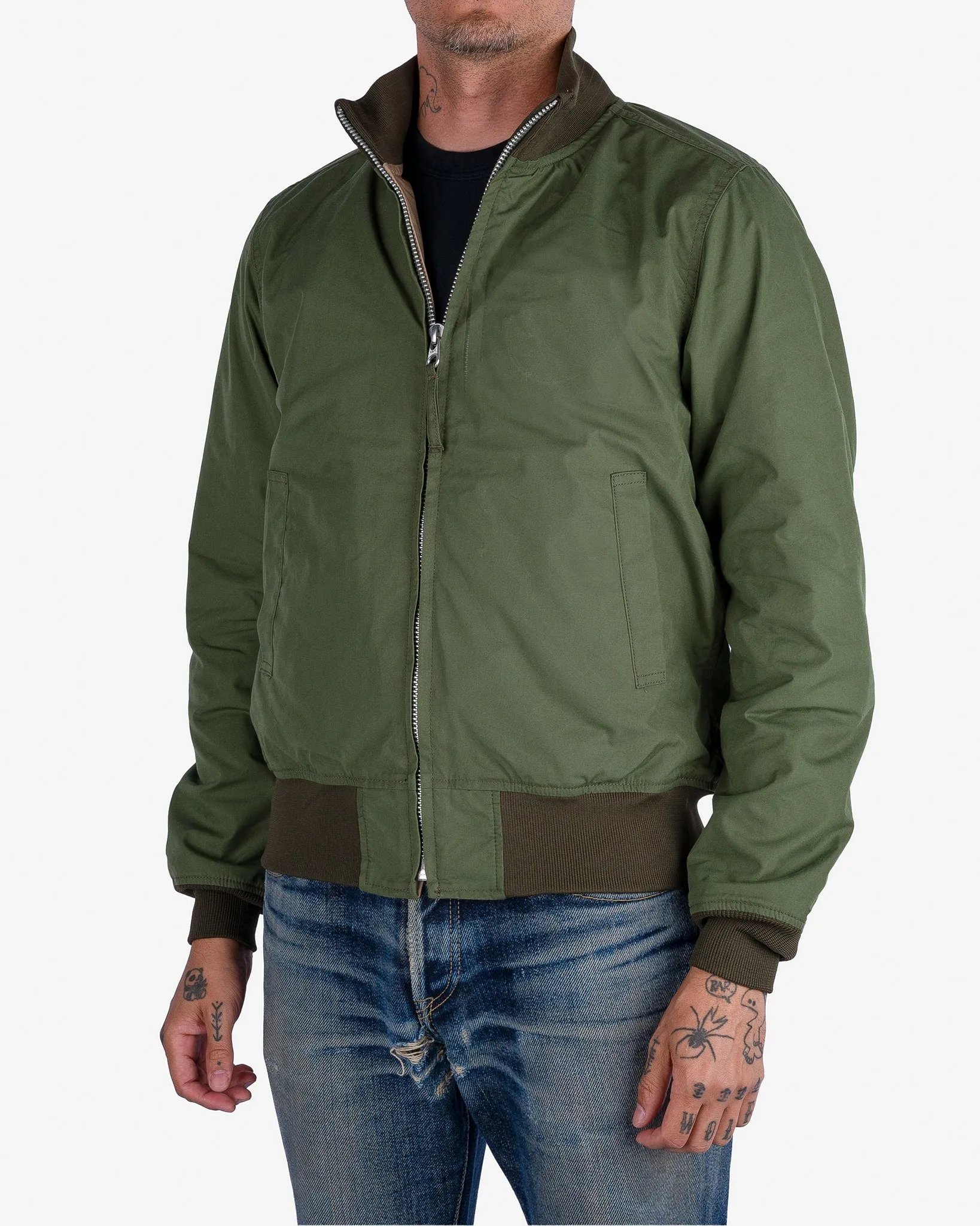 Reversible Tanker Jacket - Olive