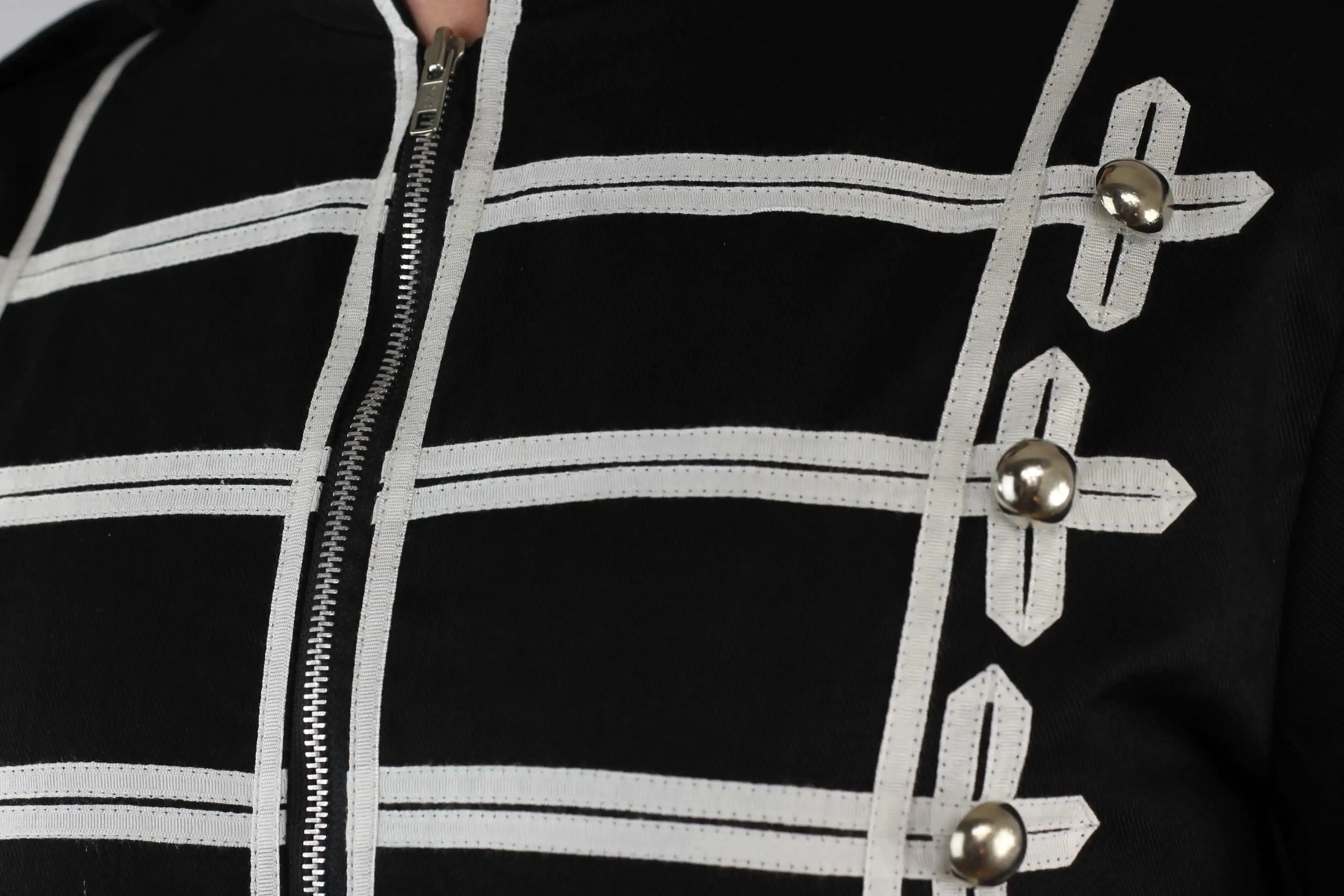Ro Rox Emo MCR Drummer Parade Jacket, Black & White