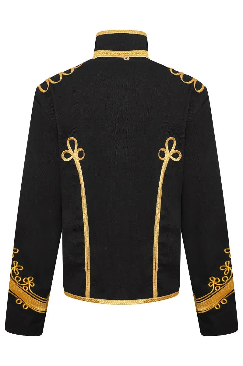 Ro Rox Men's Adam Luxe Military Drummer Black Parade Jacket