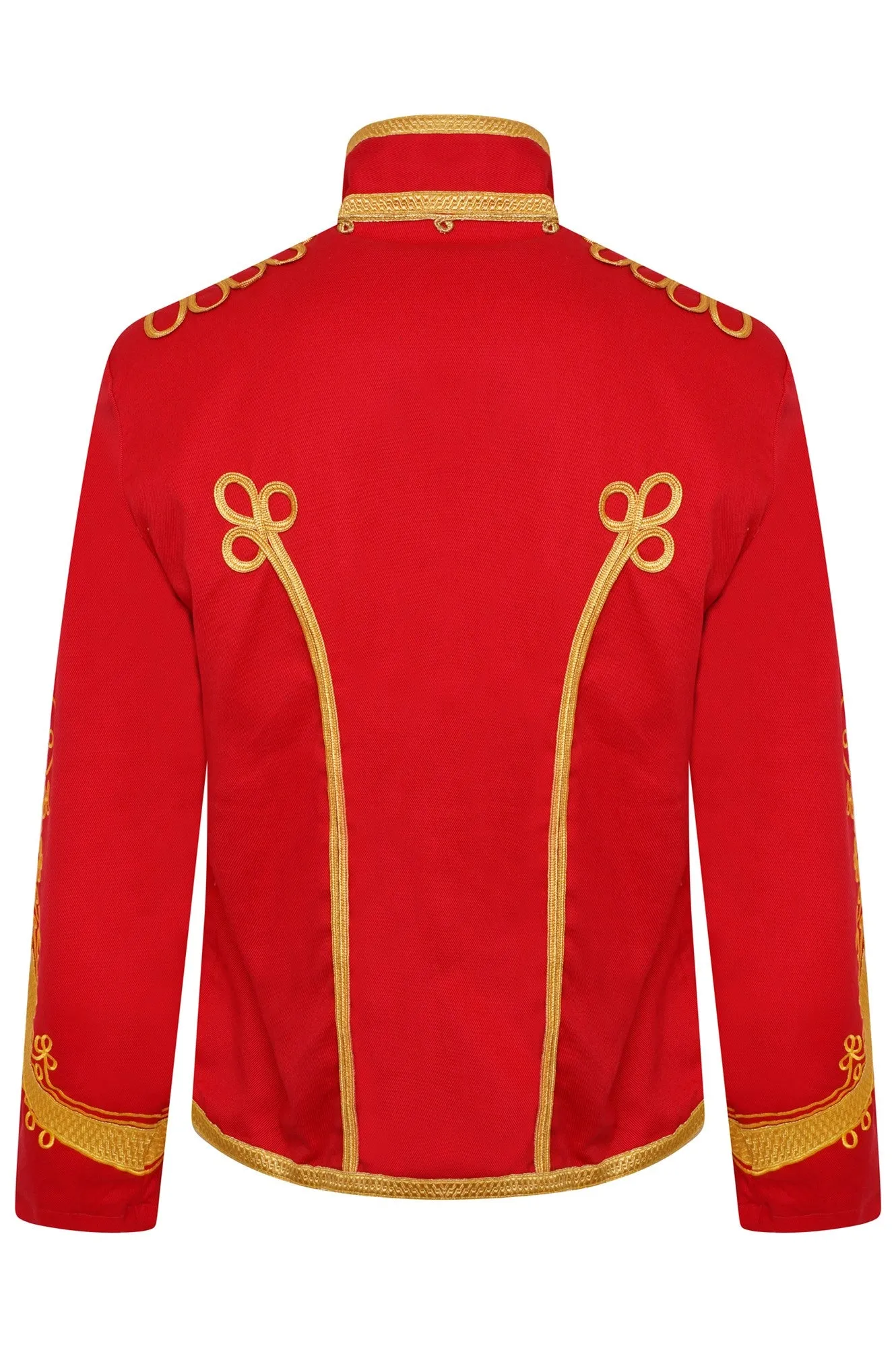 Ro Rox Men's Adam Luxe Military Drummer Red Parade Jacket
