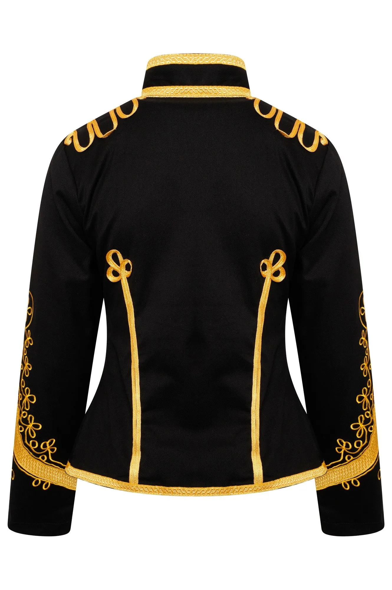 Ro Rox Women's Adam Luxe Military Drummer Black Parade Jacket