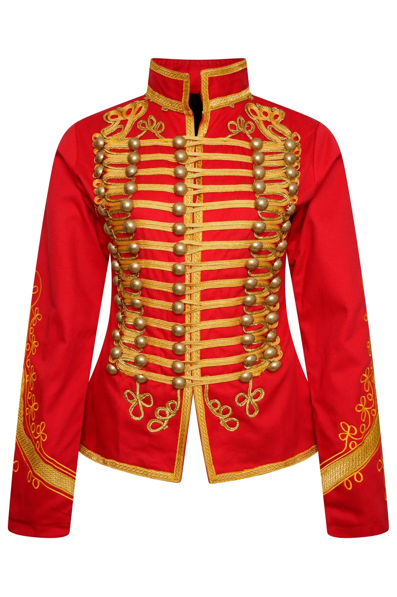 Ro Rox Women's Adam Luxe Military Drummer Black Parade Jacket