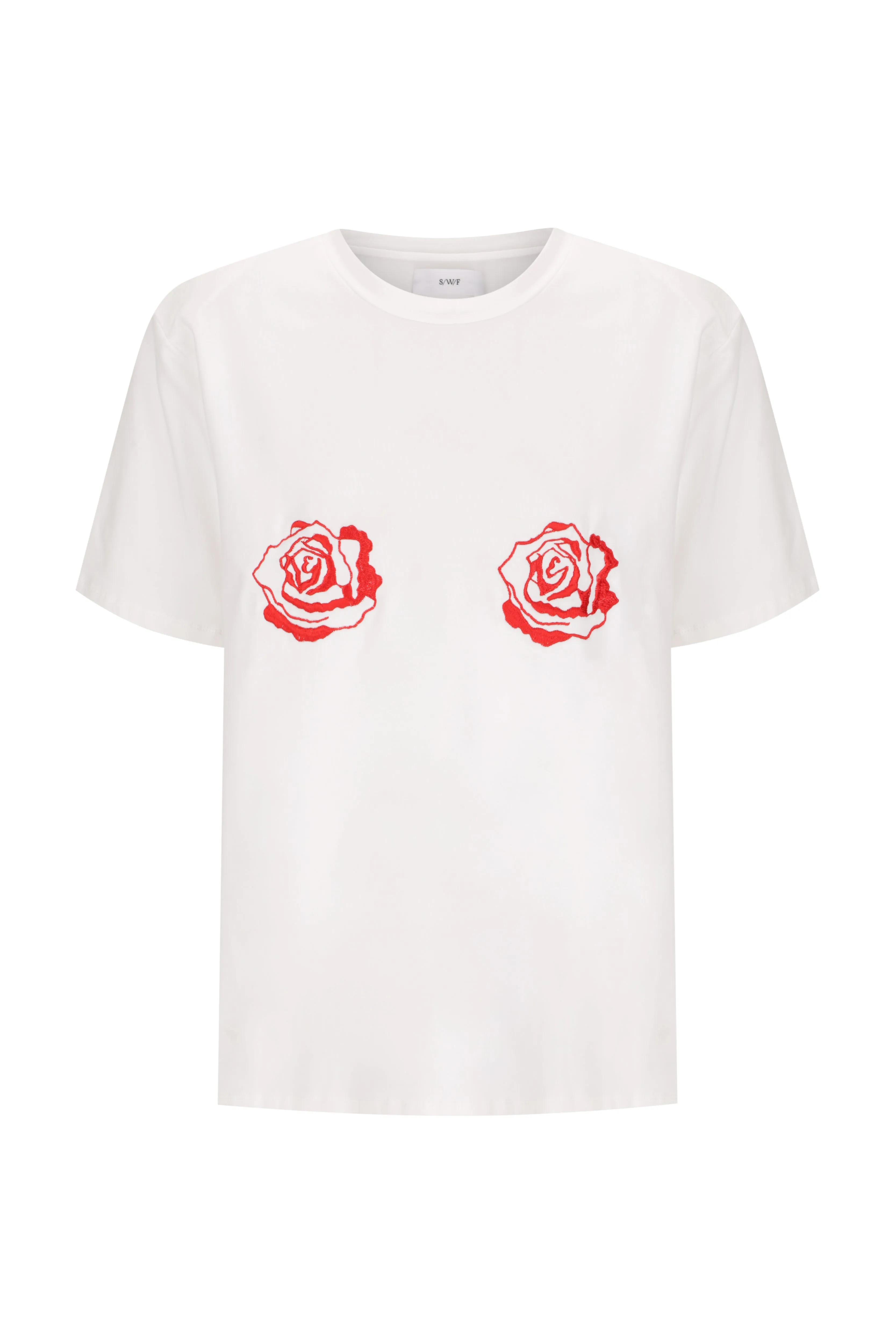 Rose Statement Tee | High Waisted Gathered Midi