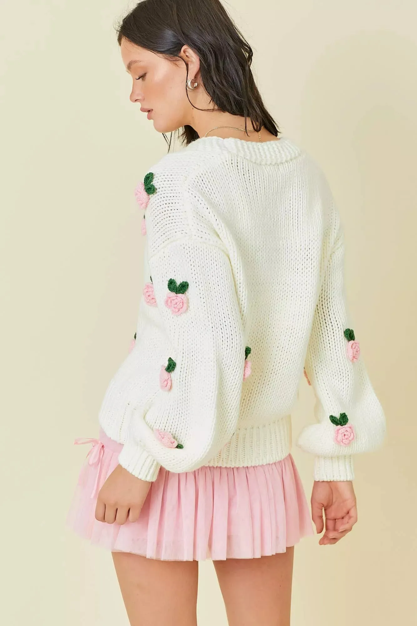 Rose Sweater Cardigan - MainStrip