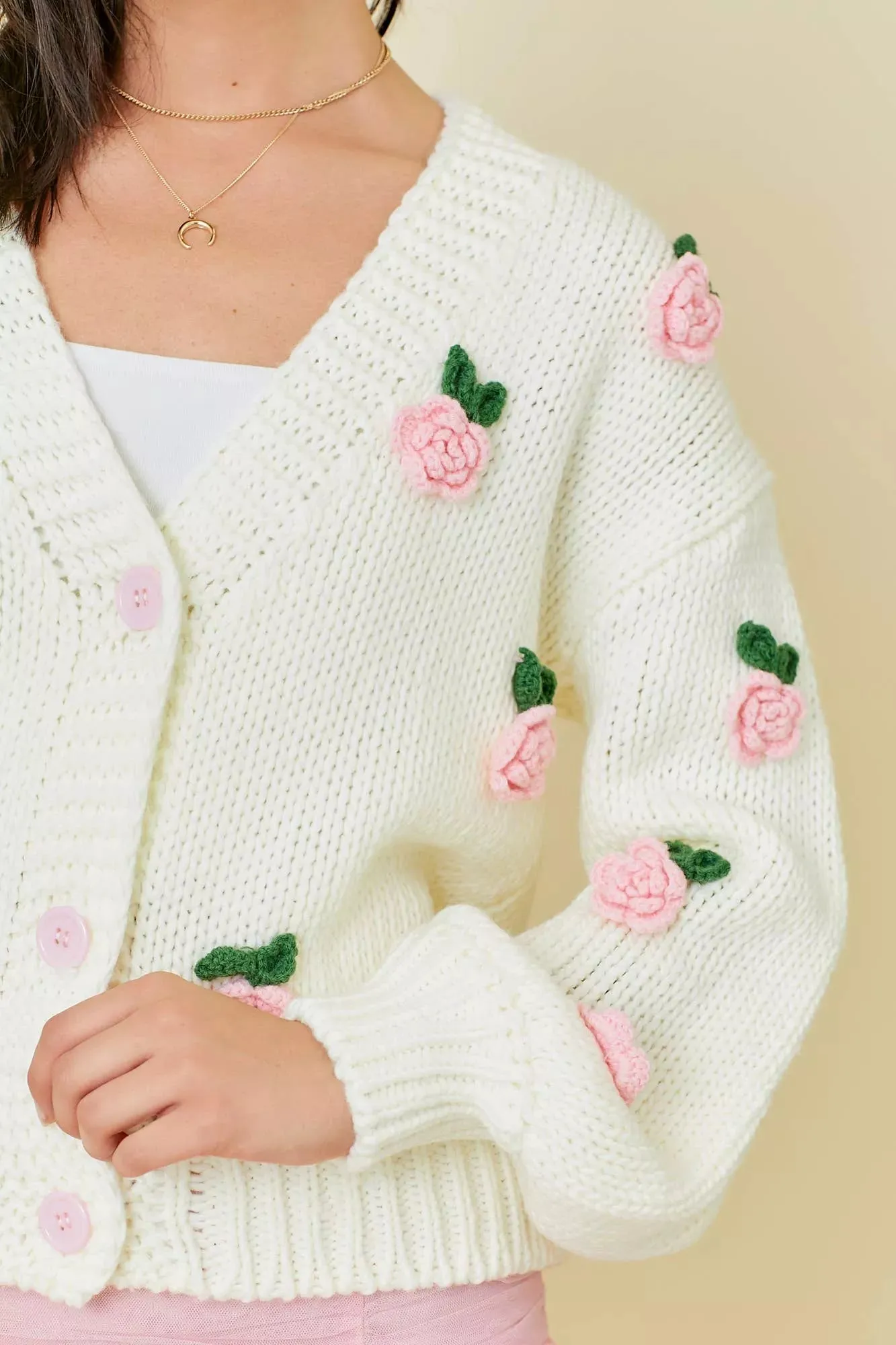 Rose Sweater Cardigan - MainStrip